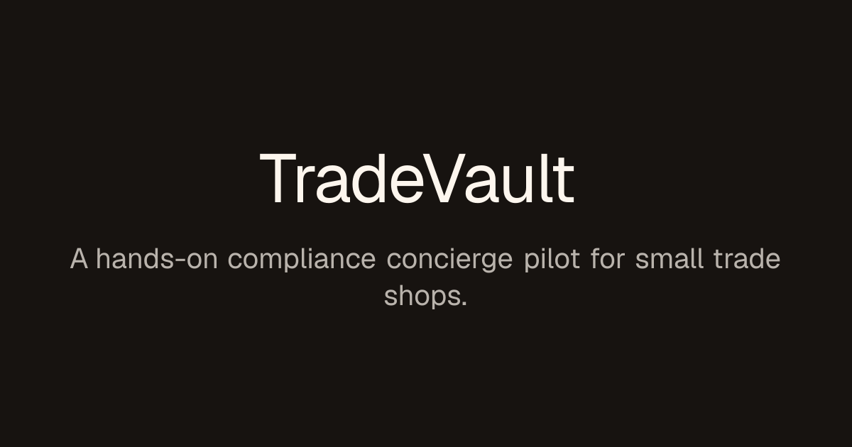 TradeVault — The AI agent your HVAC company actually needs isn't booking jobs. It's filing the permit…